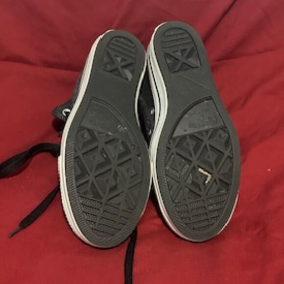 Converse Women All Star Platform Hidden Wedge Heel Chuck Taylor Black Sparkle - Picture 3 of 6